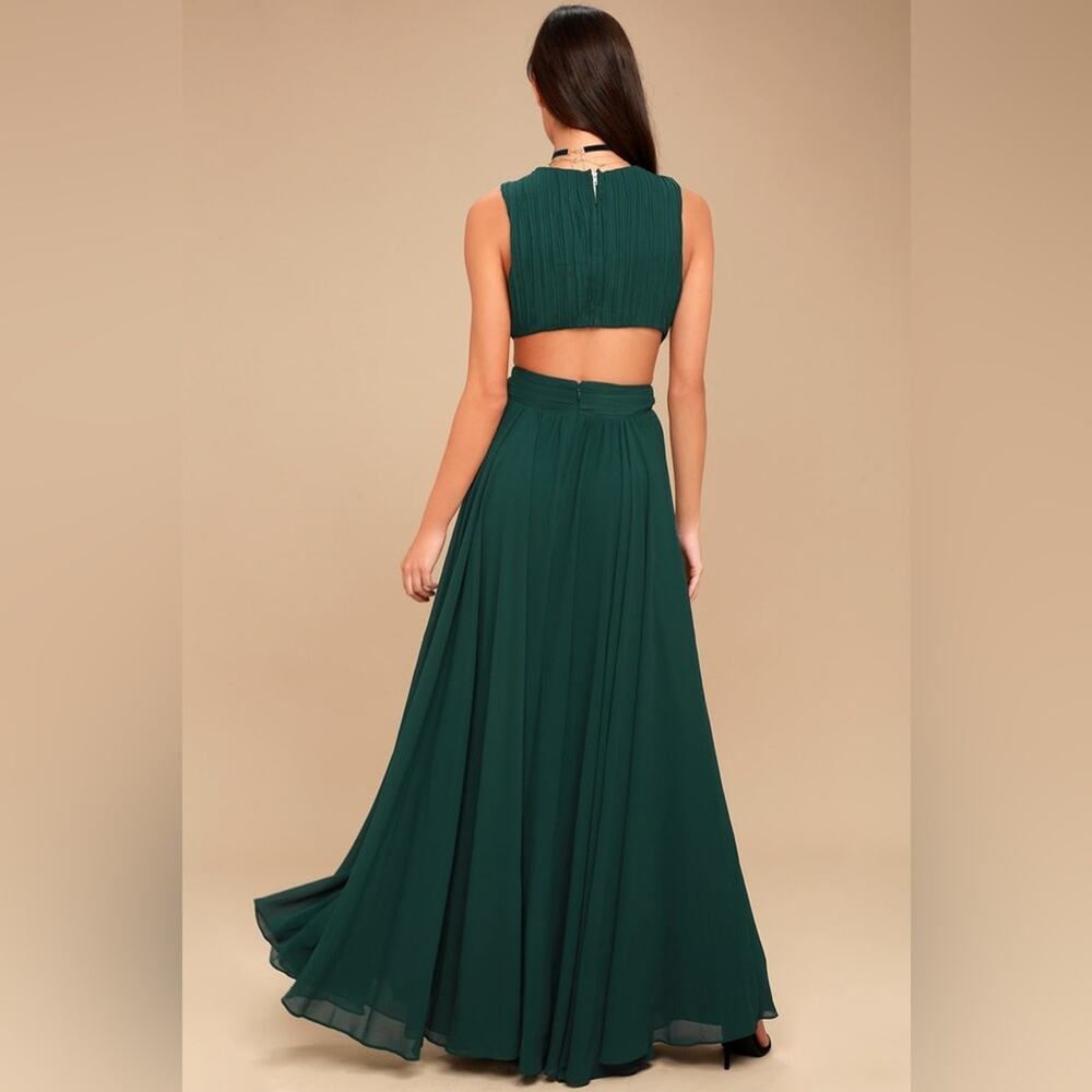 Copied - Lulus Vivid Imagination Forest Green Cutout Maxi Dress - Picture 6 of 6